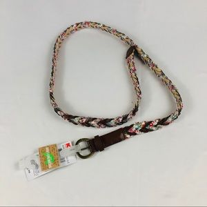 Dream Out Loud Floral Woven Belt Size L